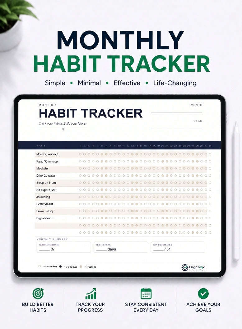 Most habit trackers fail you on day 4. This one's designed around that.
