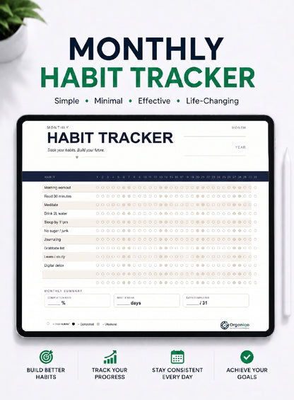 Most habit trackers fail you on day 4. This one's designed around that.