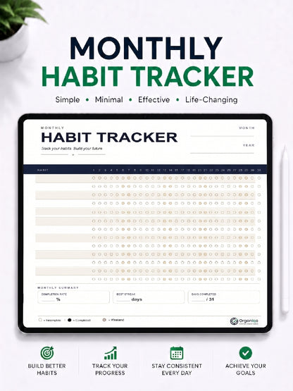 Most habit trackers fail you on day 4. This one's designed around that.