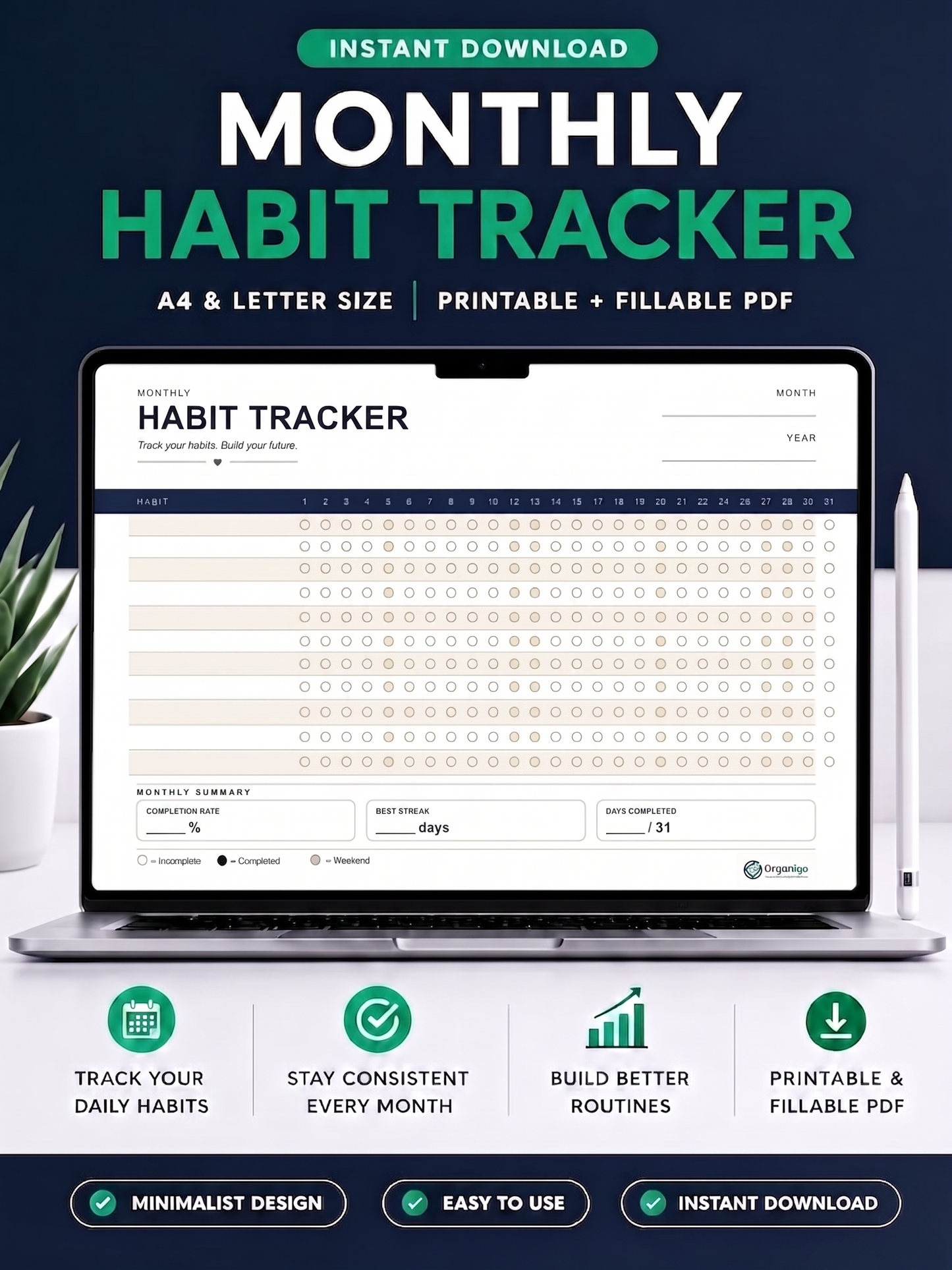 Most habit trackers fail you on day 4. This one's designed around that.
